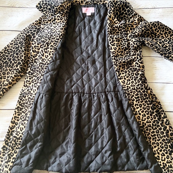 Girls Animal Print Dress Coat Sz 10-12 - Picture 9 of 15